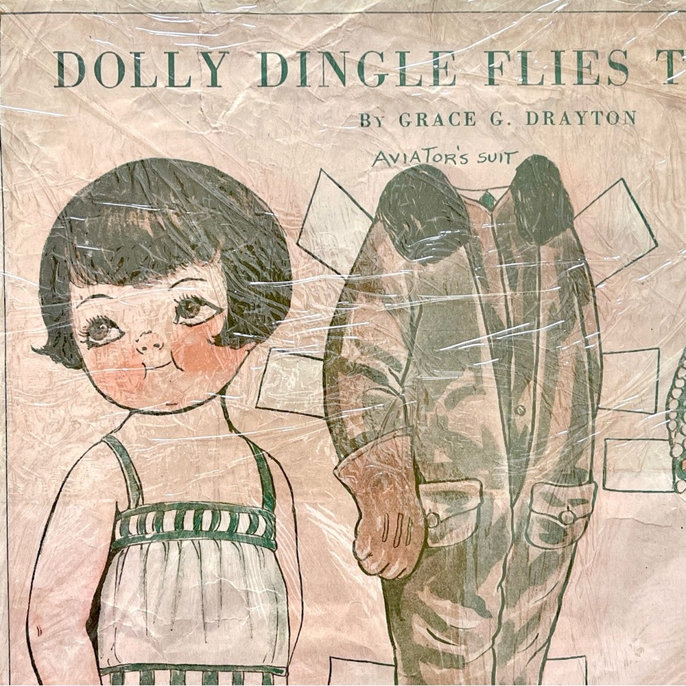 Vintage Collectible Paper Doll Ephemera Bundle, Wrapping Paper, Uncut placemats - Picture 8 of 13